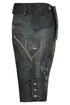 German Bavarian Lederhosen Trachten Black Brown Antique Leather Men