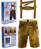 German Bavarian Lederhosen Trachten Conic Wax Leather Men Shorts