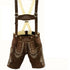 German Bavarian Lederhosen Trachten Dark Brown Leather Men Shorts