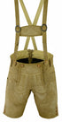 German Bavarian Lederhosen Trachten Light Brown Leather Men Shorts