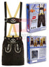 German Lederhosen Bavarian Women Real Leather Dark Brown Skirt