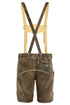 German Bavarian Lederhosen Trachten Antique brown Leather Men Shorts