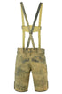 Bavarian Lederhosen Trachten Leather Men Shorts Brown Wax