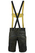 German Bavarian Lederhosen Trachten Black Brown Antique Leather Men