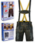 German Bavarian Lederhosen Trachten Black Brown Antique Leather Men