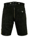 German Bavarian Lederhosen Trachten Black Leather Men Shorts